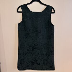 NAF NAF Little Black Dress Textured Shift Size 40 Large LBD Mini